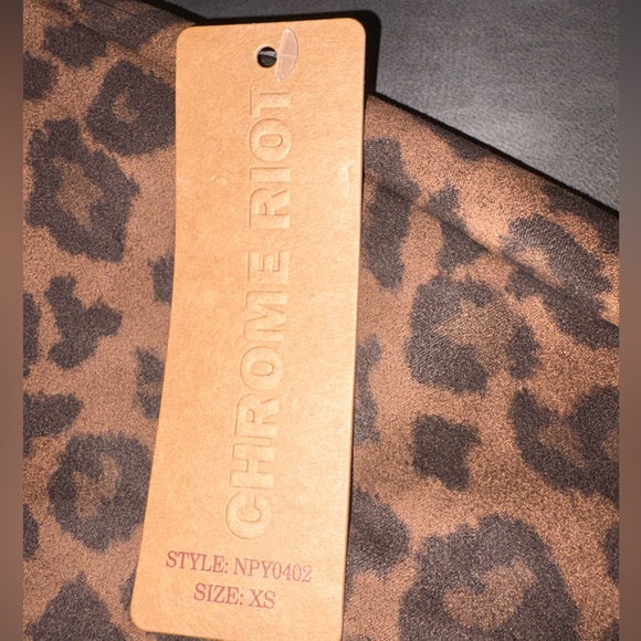 Leopard Print Shaping Shorts Super Soft Stretch Brown Black Lined size XS - Picture 7 of 7